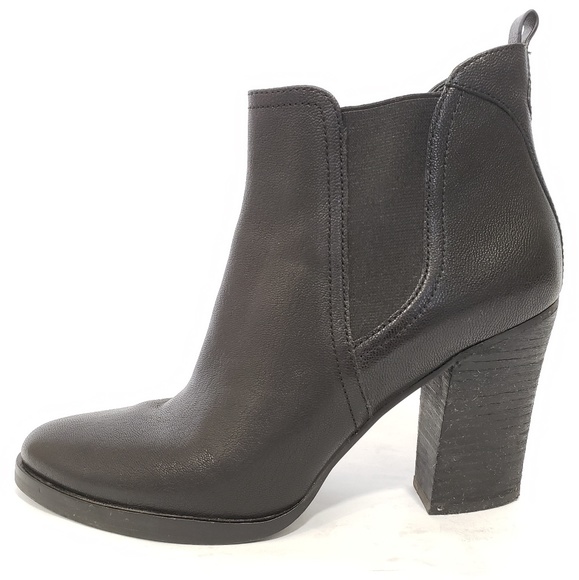 Marc Fisher Shoes - Marc Fisher Mallory Black Leather Ankle Boot 10